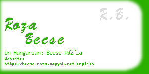 roza becse business card